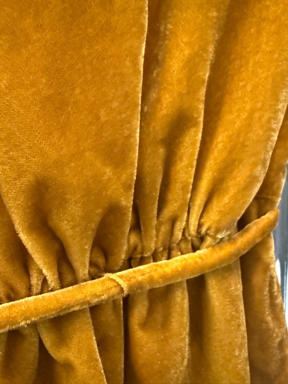 J. Crew Velvet Wrap Blouse in Mustard - Picture 6 of 7